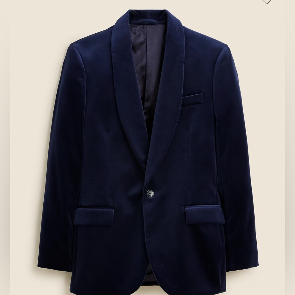 Shawl-collar dinner jacket in velvet